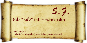 Sükösd Franciska névjegykártya